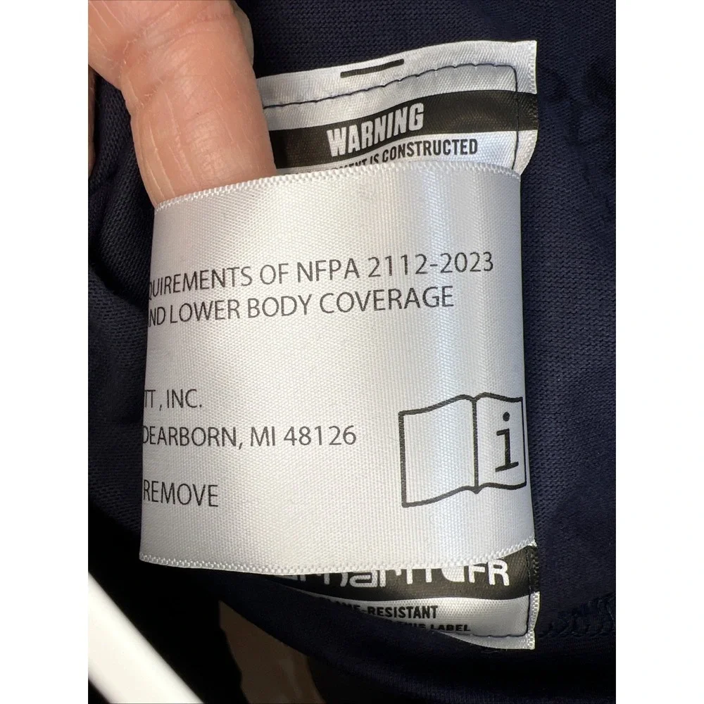 Carhartt FR Force Pocket T‑Shirt XL Blue Union Made UFCW USA Fabric 100234 NWT - Picture 10 of 16